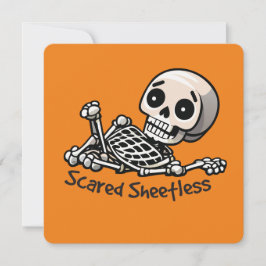 Halloween humor Rädd så att man tappar lakanen Julkort