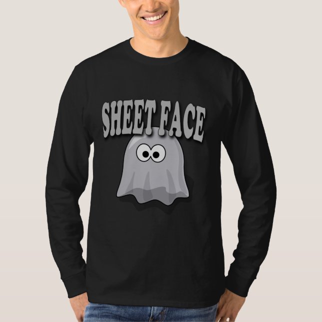 Halloween Humor Spökark Ark Ansikte Tee (Framsida)