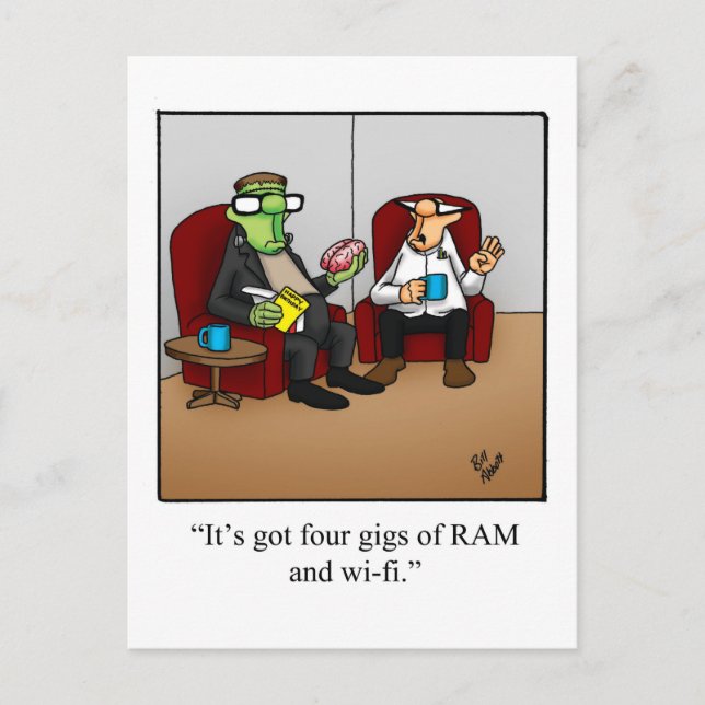 Halloween Humor vykort (Framsida)