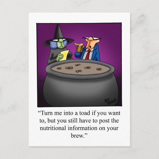 Halloween Humor vykort (Framsida)