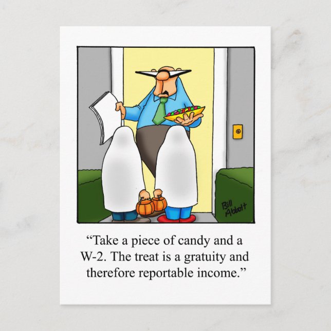 Halloween Humor vykort (Framsida)