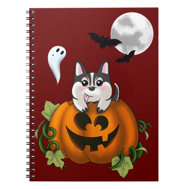 Halloween Hund Anteckningsbok (Framsidan)