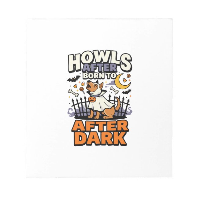 Halloween Hund Boo Crew (5) Anteckningsblock (Framsida)