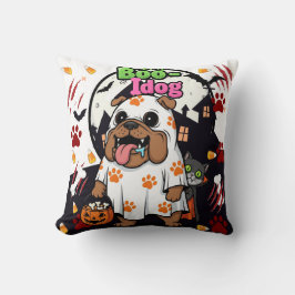 Halloween Hund "Boo Idog" Cute Ghost Spooky Kudde