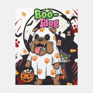Halloween Hund ’Boo Idog’ Cute Hund älskare Ghost Fleecefilt