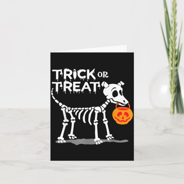 Halloween Hund Busar Eller Godis Kort (Framsida)