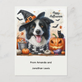 Halloween Hund från Kids Helgdag-vykort Helg Vykort