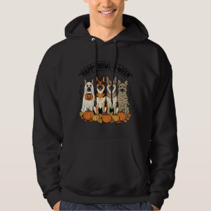 Halloween Hund Glad Howl-O-Ween Vintage Tysk She Hoodie