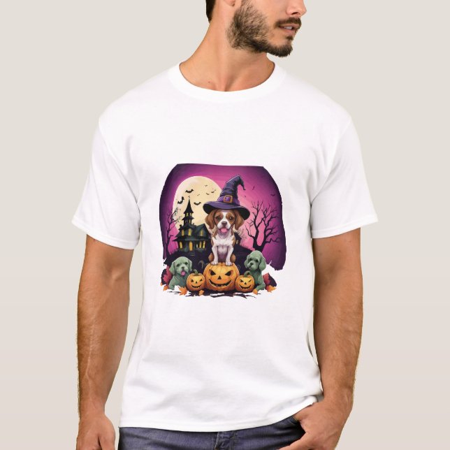 Halloween Hund Höstälskare T Shirt (Framsida)