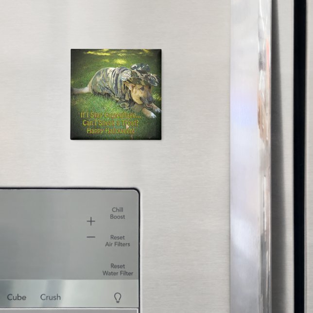 Halloween Hund i Camouflage Magnet (In Situ (Fridge))