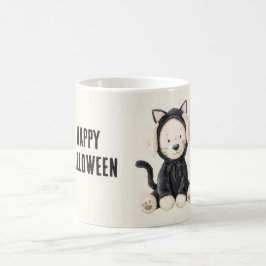 Halloween Hund i Kattkostym Kaffemugg