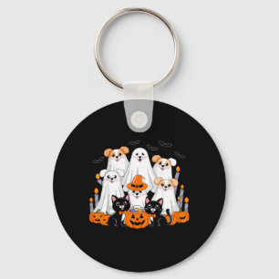 Halloween Hund Klädd Som Spöke Halloween Hund Roli Nyckelring