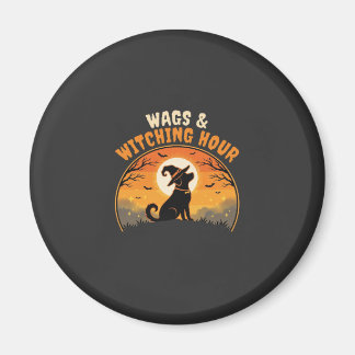 Halloween hund månsken magnet