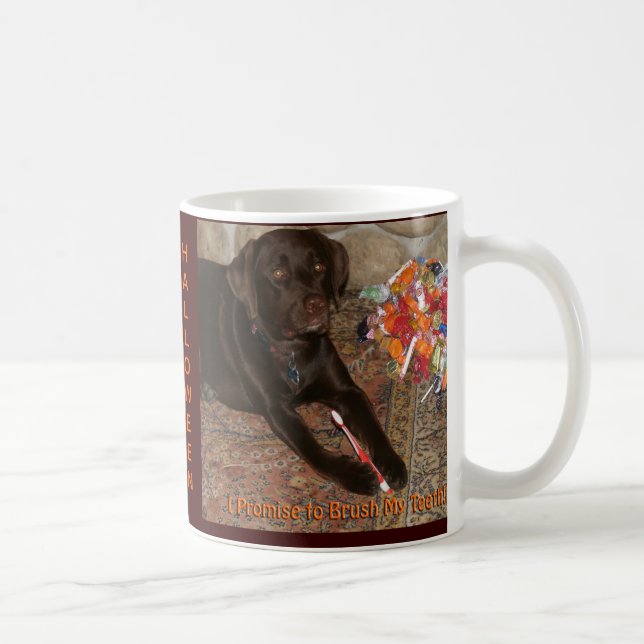 Halloween Hund med Sweet Tooth Kaffemugg (Höger)