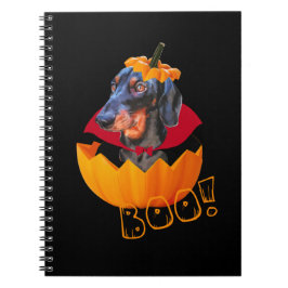 Halloween-hund-pumpa Anteckningsbok