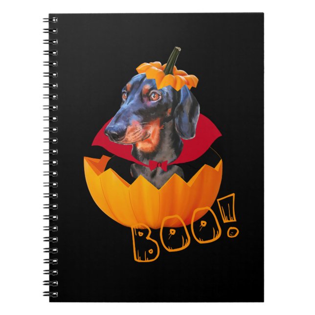 Halloween-hund-pumpa Anteckningsbok (Framsidan)