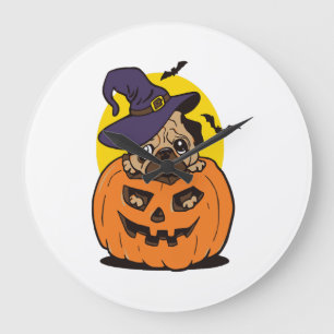 Halloween hund pumpa, rolig Halloween hund Stor Klocka