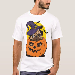 Halloween hund pumpa, rolig Halloween hund T Shirt
