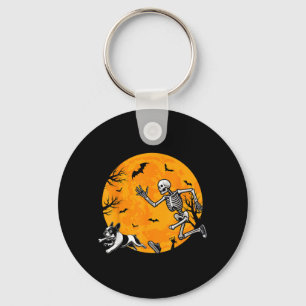 Halloween Hund Skelett Jagar Hund Halloween Nyckelring