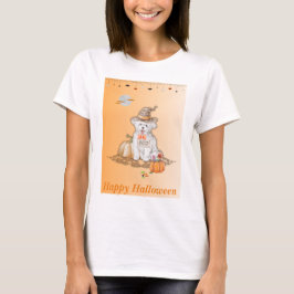 Halloween Hund Spiders & Fladdermus T-Shirt