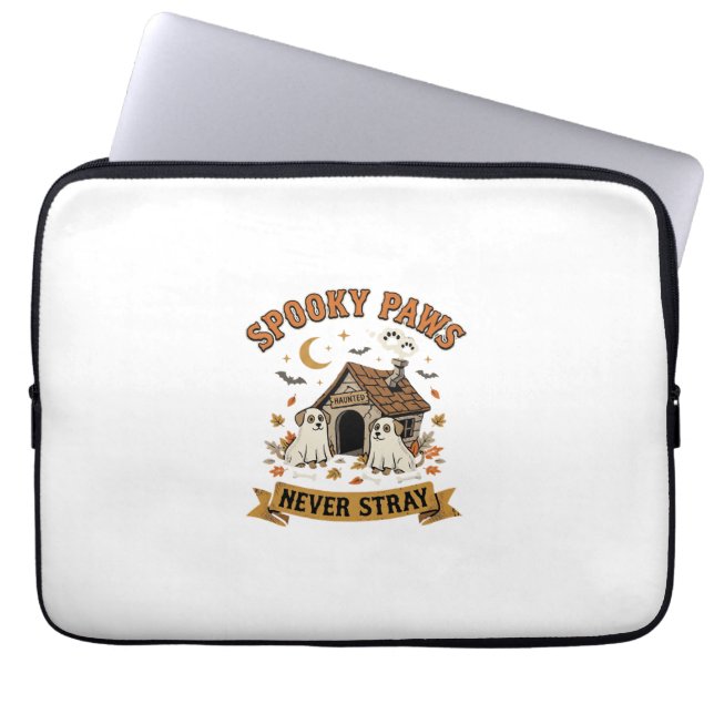 Halloween Hund Spökpinnar Laptop Fodral (Framsidan)