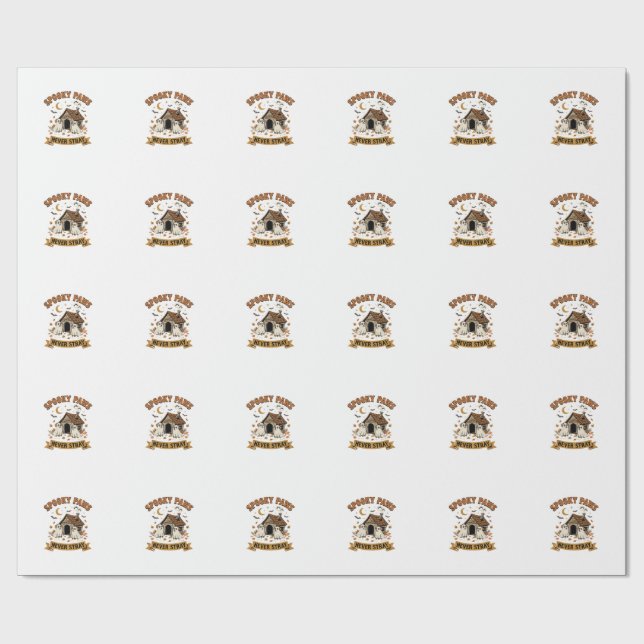 Halloween Hund Spökpinnar Presentpapper (Platt)