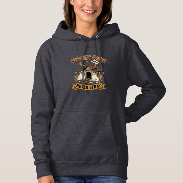 Halloween Hund Spökpinnar T Shirt (Framsida)