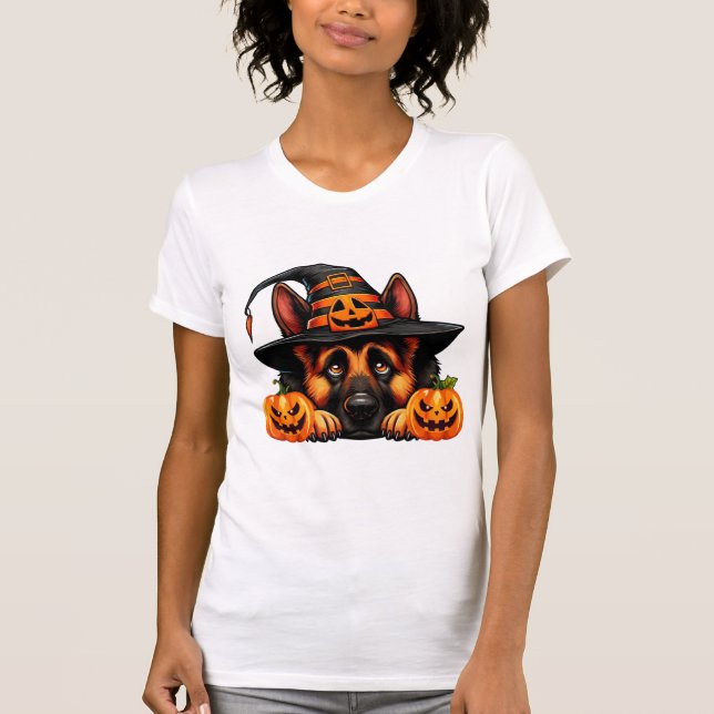 Halloween hund! t shirt (Framsida)