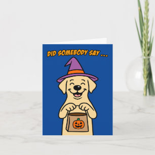 Halloween Hund Treats Cute Helgkort