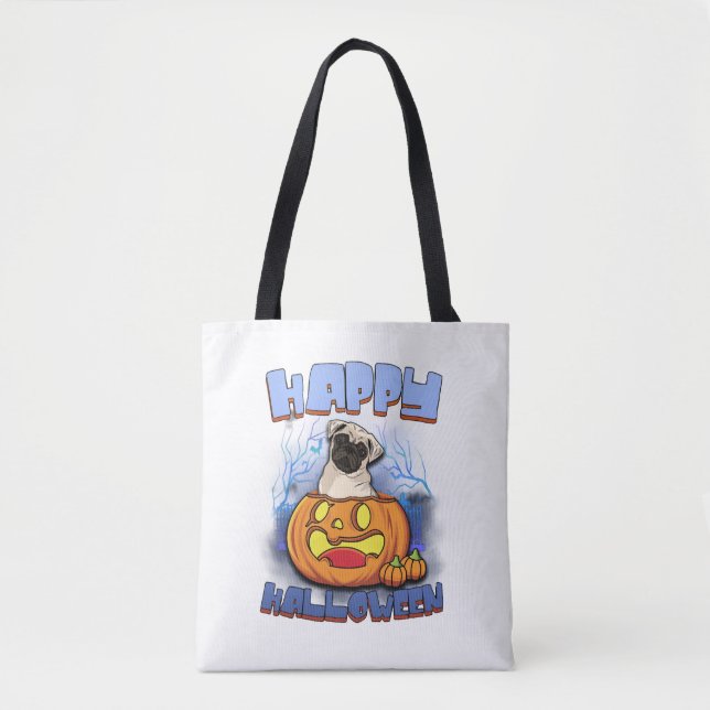 Halloween Hund Tygkasse (Framsida)