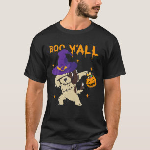 Halloween Hund Witch Hat Dabbing Pumpkins Animals T Shirt