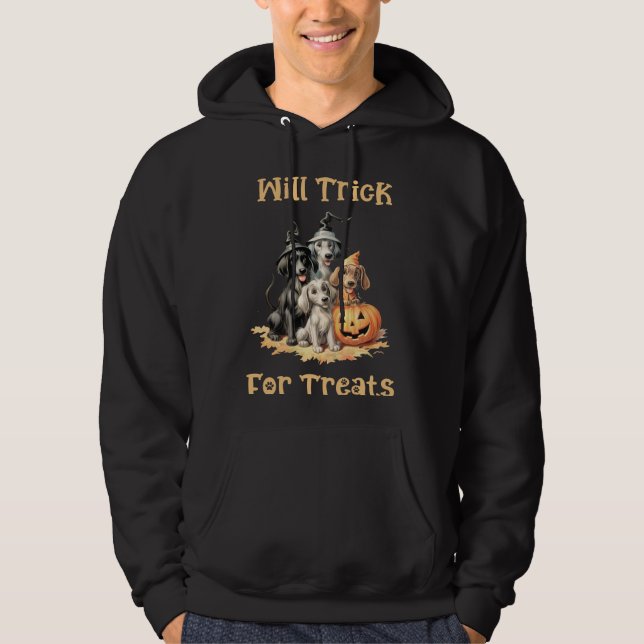 Halloween Hundar kommer att leta efter Treats Hood Hoodie (Framsida)
