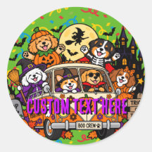 Halloween Hundar Retro Van Anpassad
