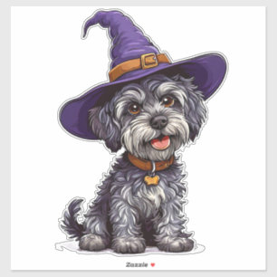 Halloween Hunddekal Med Häxhatt Klistermärke Klistermärken