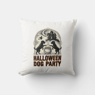 Halloween Hundfest Vintage Häxa Kittel Design_ Kudde