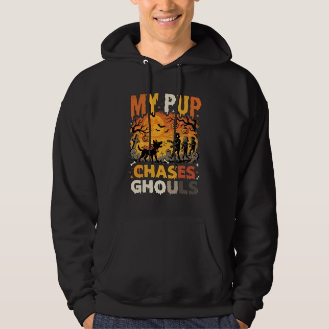 Halloween Hundkyrkogårdspatrull Hoodie (Framsida)