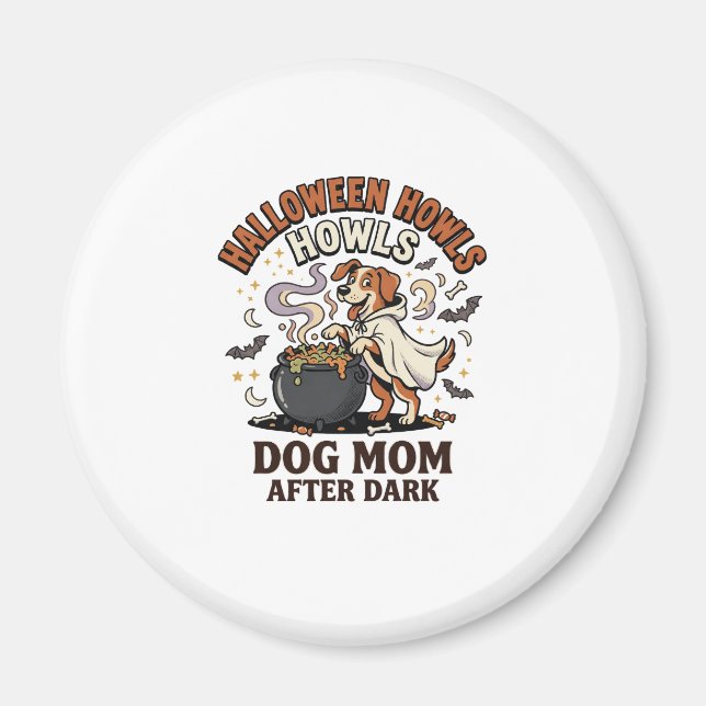 Halloween Hundmamma Efter Mörkret Magnet (Framsidan)