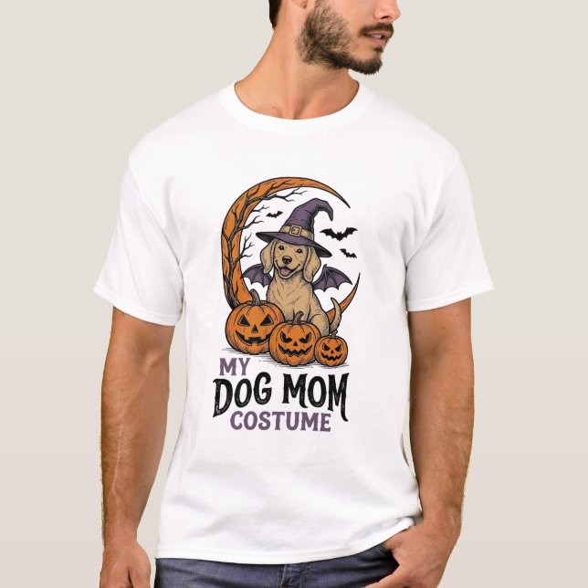 Halloween Hundmamma Tröja Häxa Valp Kostym Grafisk (Framsida)