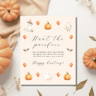 Halloween Hunt, Nappar Baby Shower Games Flygblad