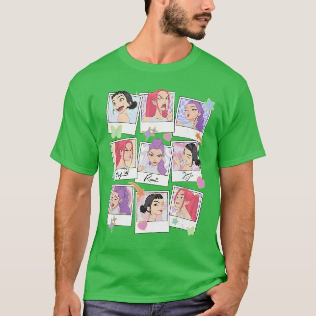 Halloween Huntrix Polaroid-ramar T Shirt (Framsida)