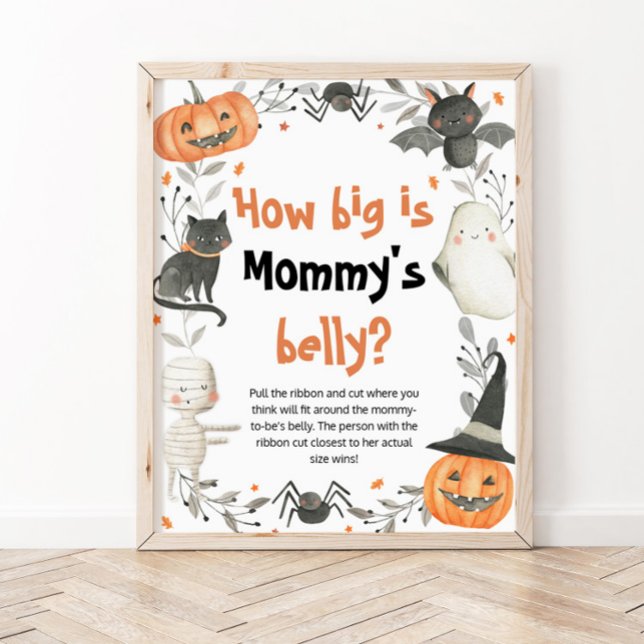 Halloween hur stort är Mamma Belly Shower Game? Poster (Skapare uppladdad)
