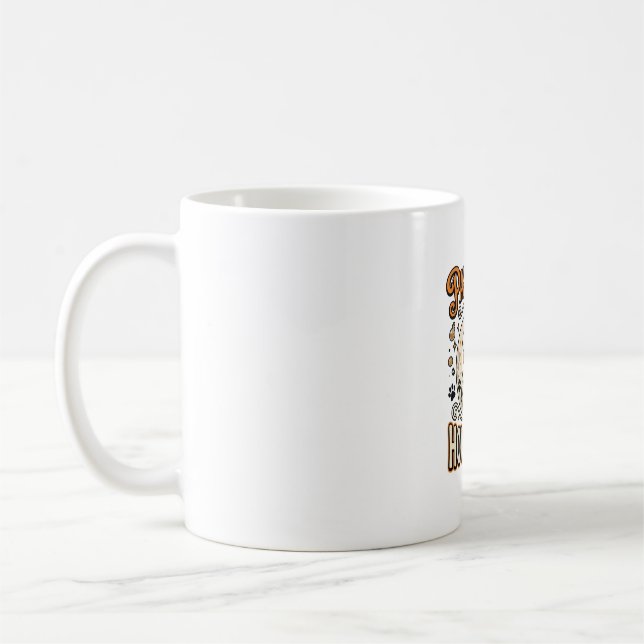 Halloween-hurra för hundar kaffemugg (Vänster)