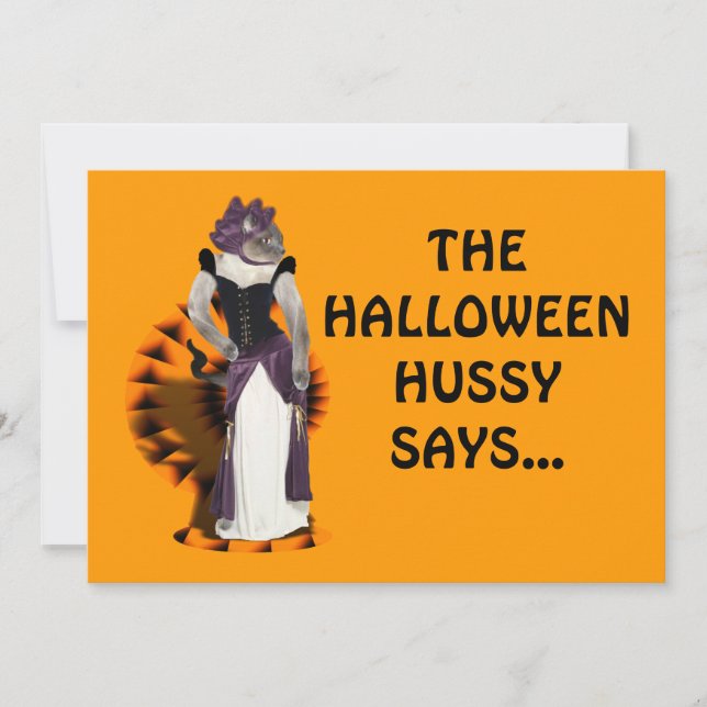 Halloween Hussy Inbjudningar (Framsida)