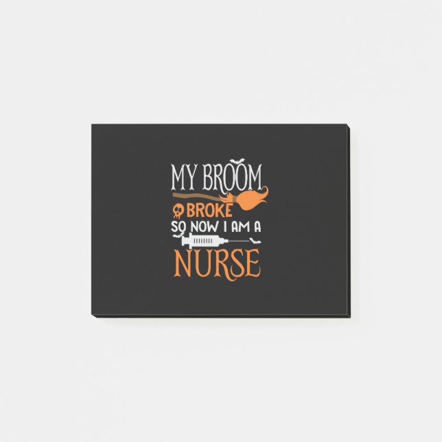 Halloween I Am A Nurse Birthday Post-it Block (Framsida)