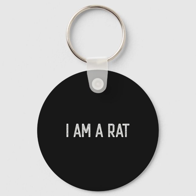 Halloween I Am A Rat Funny Rats Lover I Heart Rat  Nyckelring (Framsida)