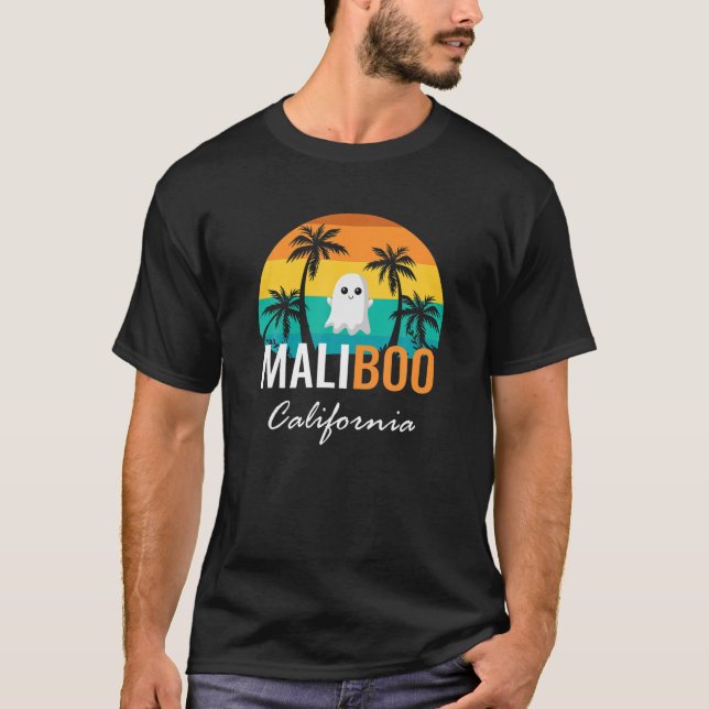 Halloween i augusti, Maliboo California, Funny Mal T Shirt (Framsida)