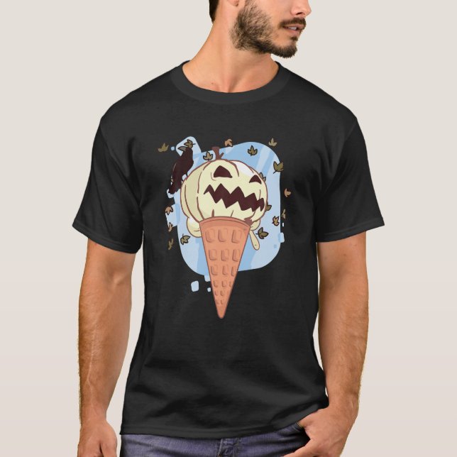 Halloween i augusti.. Pumpkin Summer Ic T Shirt (Framsida)
