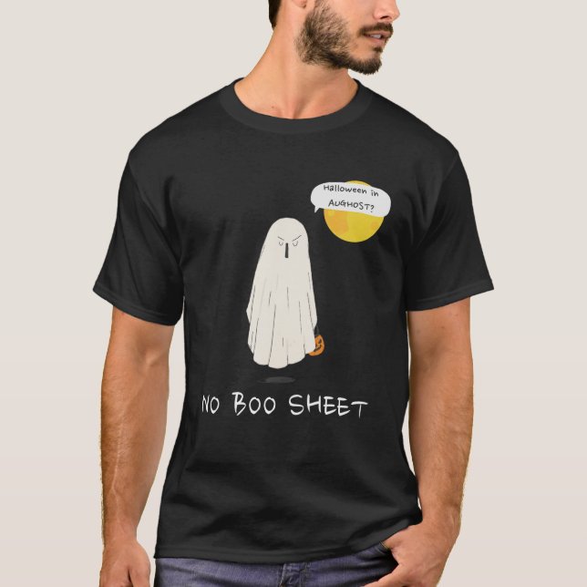 Halloween i augusti Pun | Ghost, NO BOO LAKAN T Shirt (Framsida)