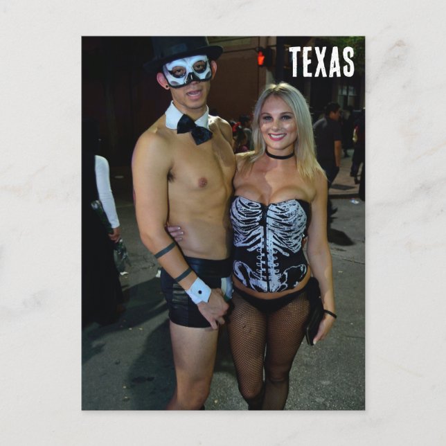 Halloween i Austin, Texas Vykort (Framsida)