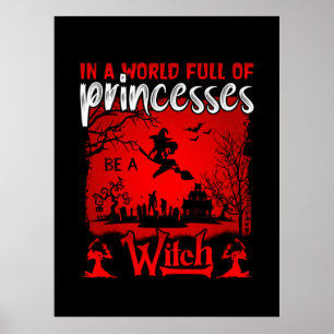 Halloween i en Fullt av princesser är en häxa Poster